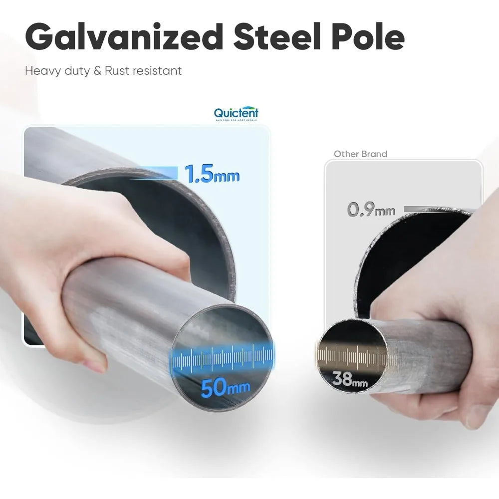 20x40 Party Tent Heavy Duty Waterproof | Large Wedding Tent for 120 People, Fire Retardant PVC Canopy with 3 Reinforced Poles,