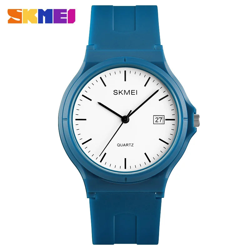 SKMEI Reloj Mujer Fashion Ladies Casual Sports Couple PU Strap Calendar Women Top Luxury Wristwatch Lady Large Dial For Women