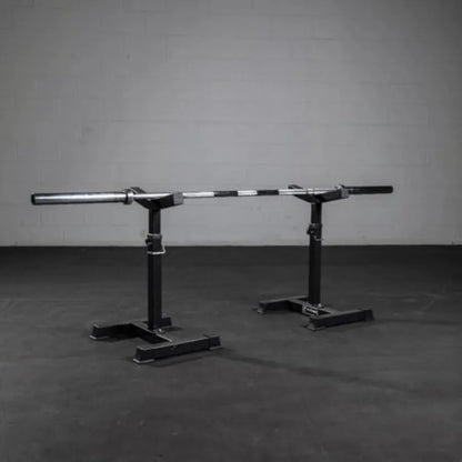 Titan Fitness Independent Bench Press Spotter Stands with Adjustable Uprights for Home and Gym Use Supports Up to 700 LB Ideal