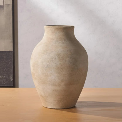 Natural Stoneware Decorative Vase for Home Decor, Versatile Urn Style with Chic Design, Ideal for Living Room and Office