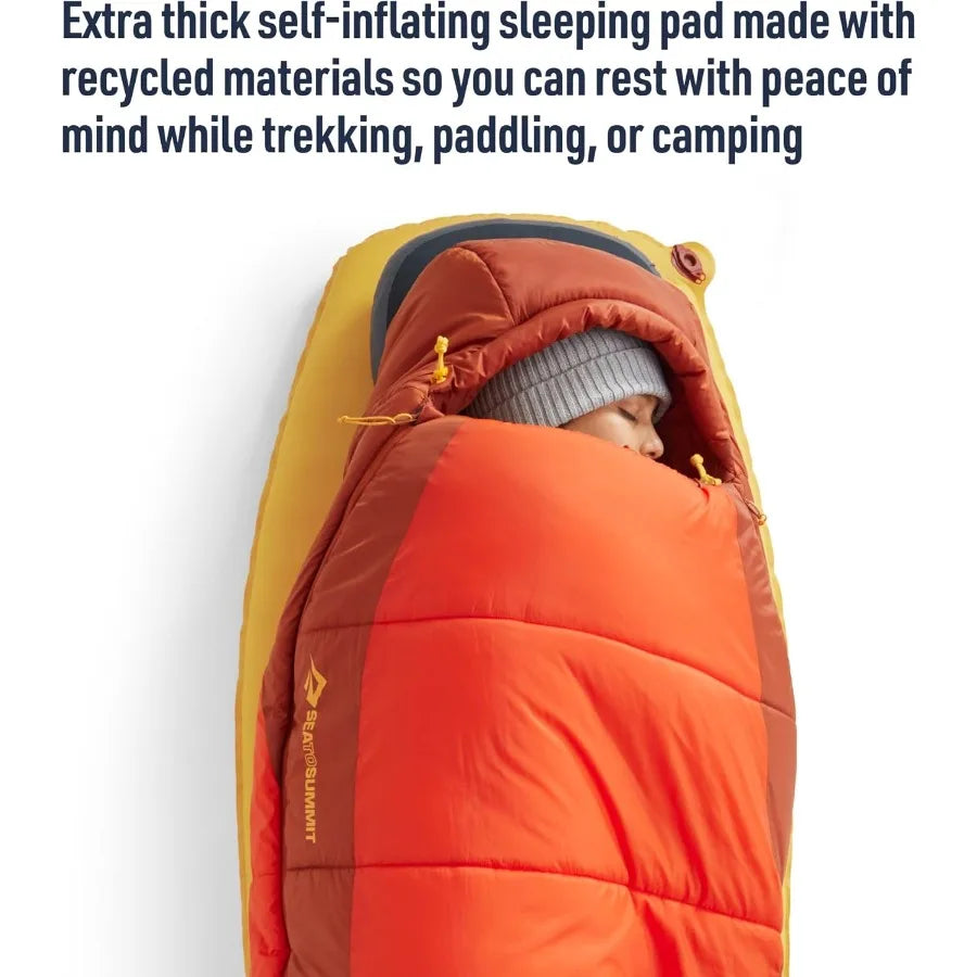 Pursuit Plus ExtraThick SelfInflating Sleeping Mat for Camping and Backpacking Rectangular Large Wide 78 x 30 x 3 inches Ideal