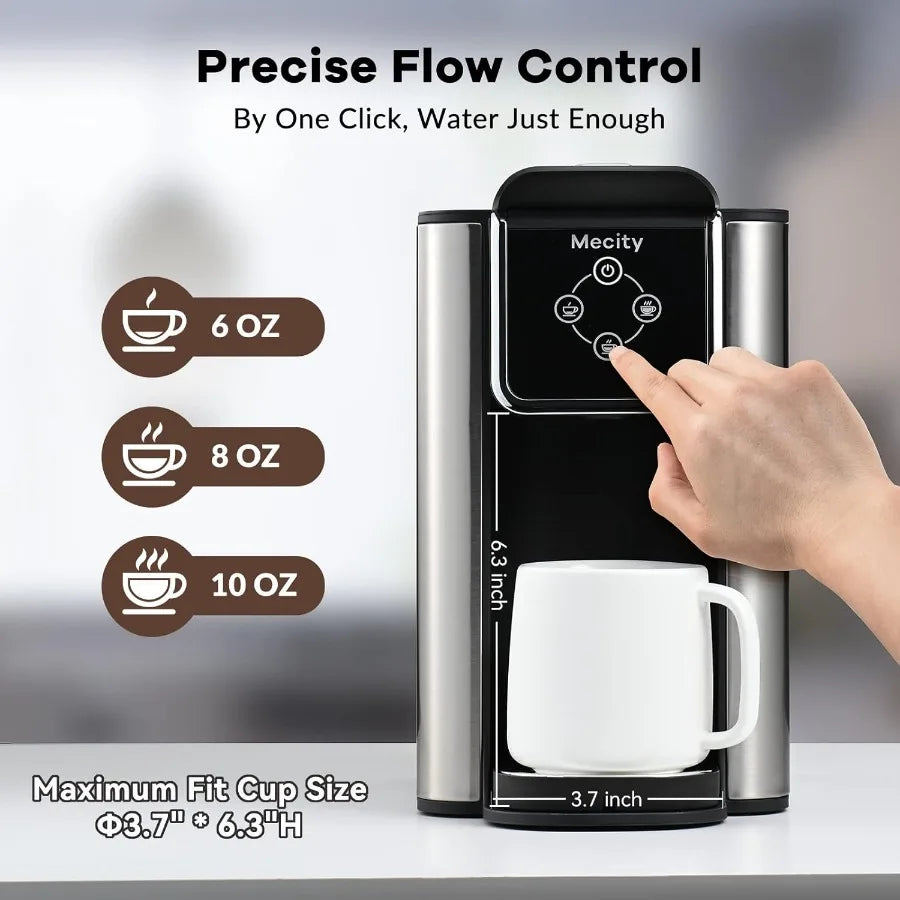 3 in 1 Single Serve Coffee Machine for K Cup Capsules Instant Coffee Pot and Tea Maker with 6 8 10 Oz Cup Sizes Removable 50 Oz