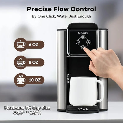 3 in 1 Single Serve Coffee Machine for K Cup Capsules Instant Coffee Pot and Tea Maker with 6 8 10 Oz Cup Sizes Removable 50 Oz