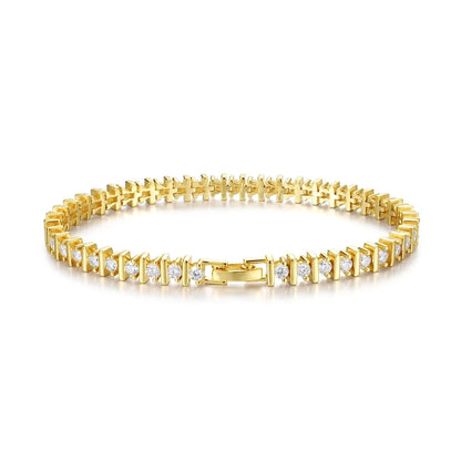 S925 Silver Moissanite Tennis Bracelet Fine Jewelry 18k Gold-plated Personalized and Versatile, Suitable for Gift Giving