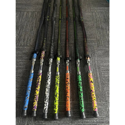 Catfish Fishing Rods 7'6 OnePiece Glow with Black Light for Nighttime Catfishing Casting Rod Medium Heavy Power