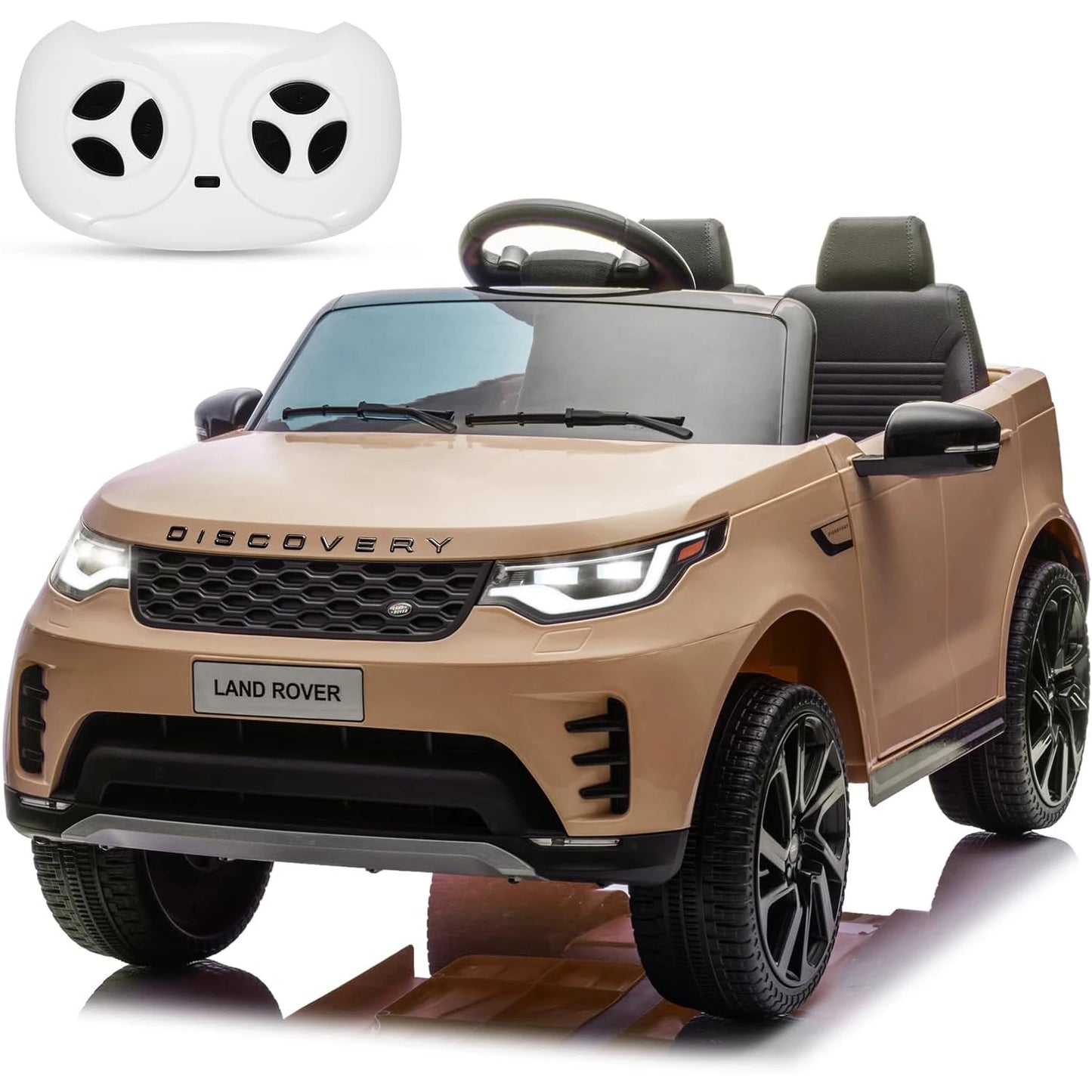 12V Licensed Land Rover 2 Seater Ride on Car for Kids with 2.4g Remote Control Double Doors LED Light 2.8 MPH Max Speed