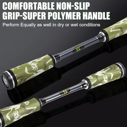 Fishing Rod and Reel Combos for Spinning and Casting Fishing 30Ton+24Ton HighPerformance Graphite 2Piece Fishing