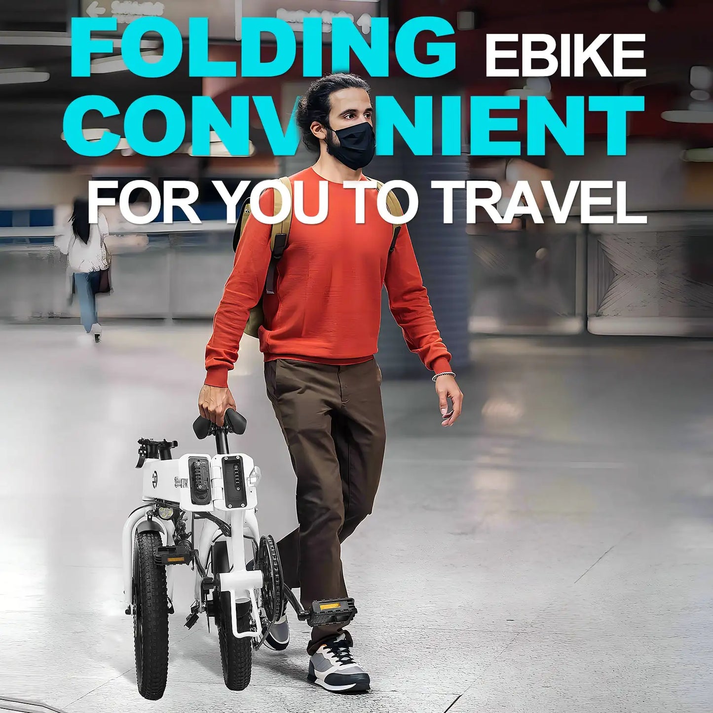 500W Powerful 20-Inch Fat Tire Folding Electric Bike - 43 Miles Range, 5 Speed Modes, All-Terrain E-Bike for Adults