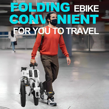 500W Powerful 20-Inch Fat Tire Folding Electric Bike - 43 Miles Range, 5 Speed Modes, All-Terrain E-Bike for Adults