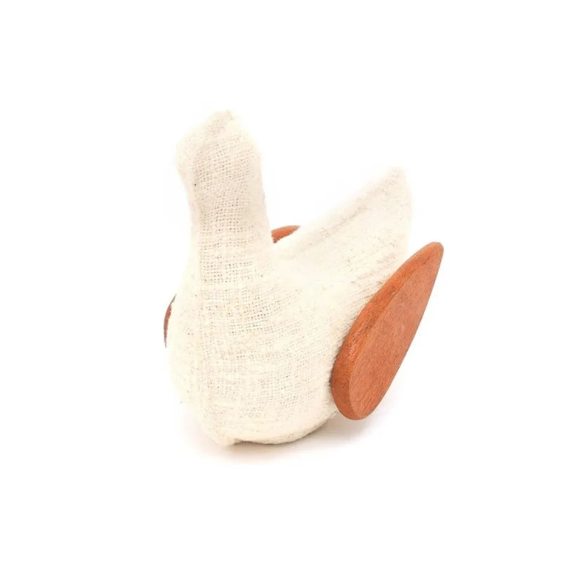 Exquisite Handcrafted EcoMix Dove Figurine – 9X4.5X7.8" Fabric & Wood Wings Sculptural Home Décor