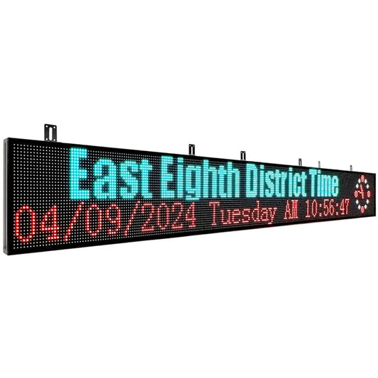 Programmable Led Sign P10 115"X14" High Brightness LED Digital Display Sign Wifi Control Message Board Neon Sign For Businesses
