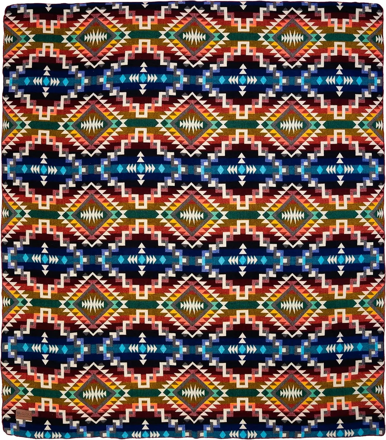 Large Wool Blanket Throw, Handmade in Ecuador, Ultra-Soft & Hypoallergenic, 94" x 78", Rainbow Colors