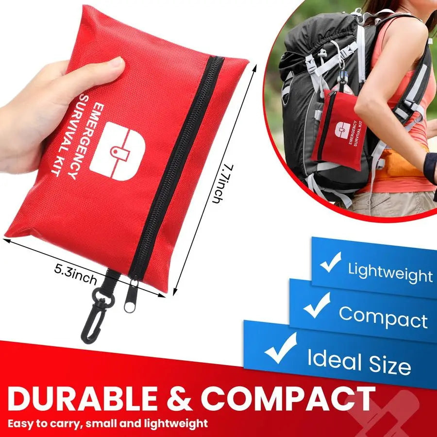 1740 Pcs Small First Aid Kits Bulk Mini Travel Size Emergency Individual Zipper Pouch Self Care Package Supplies for Homeless Tr