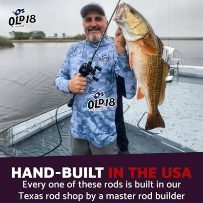 High Performing BFS Fishing Rod - 40 Ton Graphite Blank with EVA Grip, D-1 Sea Guides gs - Premium One-Piece Fishing Rod for