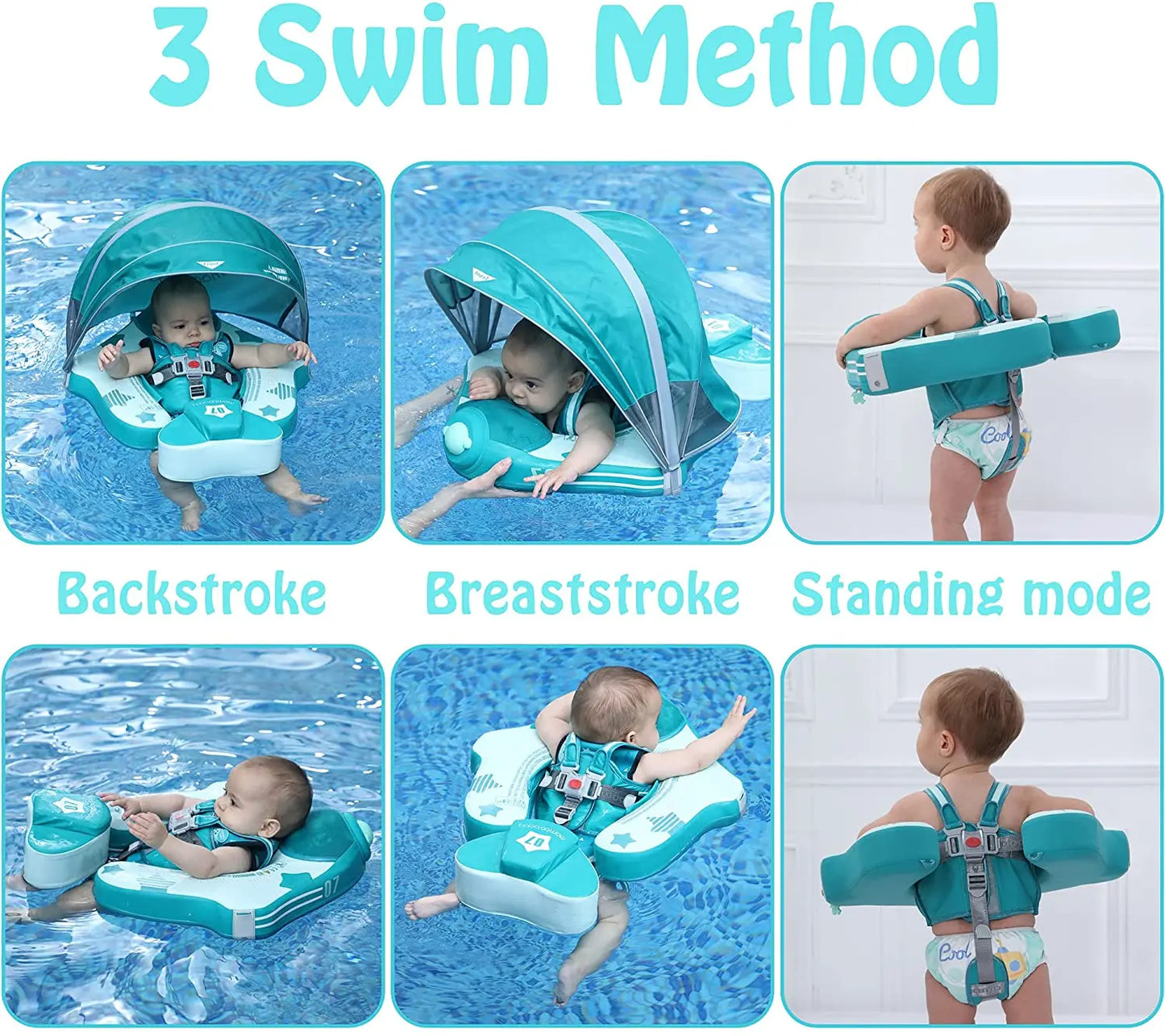 Mambobaby Add Tail Newest No.07 Airplane Baby Float with Sun Canopy