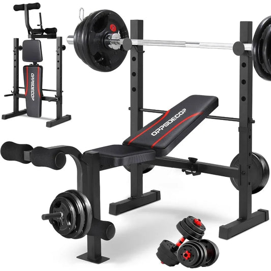 Weight Bench Set for Home Gym, 900LBS Adjustable Bench Press