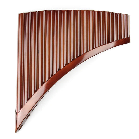 20 Pipes E Key Natural Bamboo Pan Flute Chinese Traditional Musical Instrument Brown Pan Pipes Easy to Learn