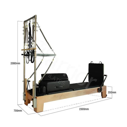 YTYIN Custom High Quality Equipment Maple Wood Pilates Reformer With Tower