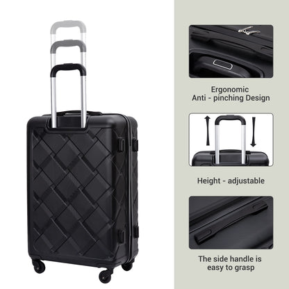 Luggage Sets 3 Piece, Suitcases with Double Spinner Wheel,Suitcase Set ABS Hard Case Luggage with Travel Duffle Bag