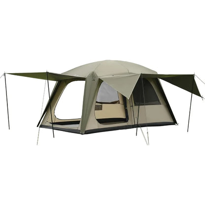 46 Person Camping Tent with 3 Door 2 Room Large Family Cabin Tents Double Layer Waterproof Portable Glamping Tent Big Tents for