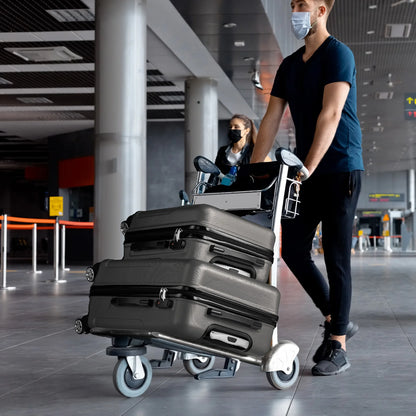 Luggage Set of 3,ABS+PC Hardside Suitcase Sets with TSA Lock 4 Spinner Wheels,Lightweight Trolley Travel Case for Carry On Check