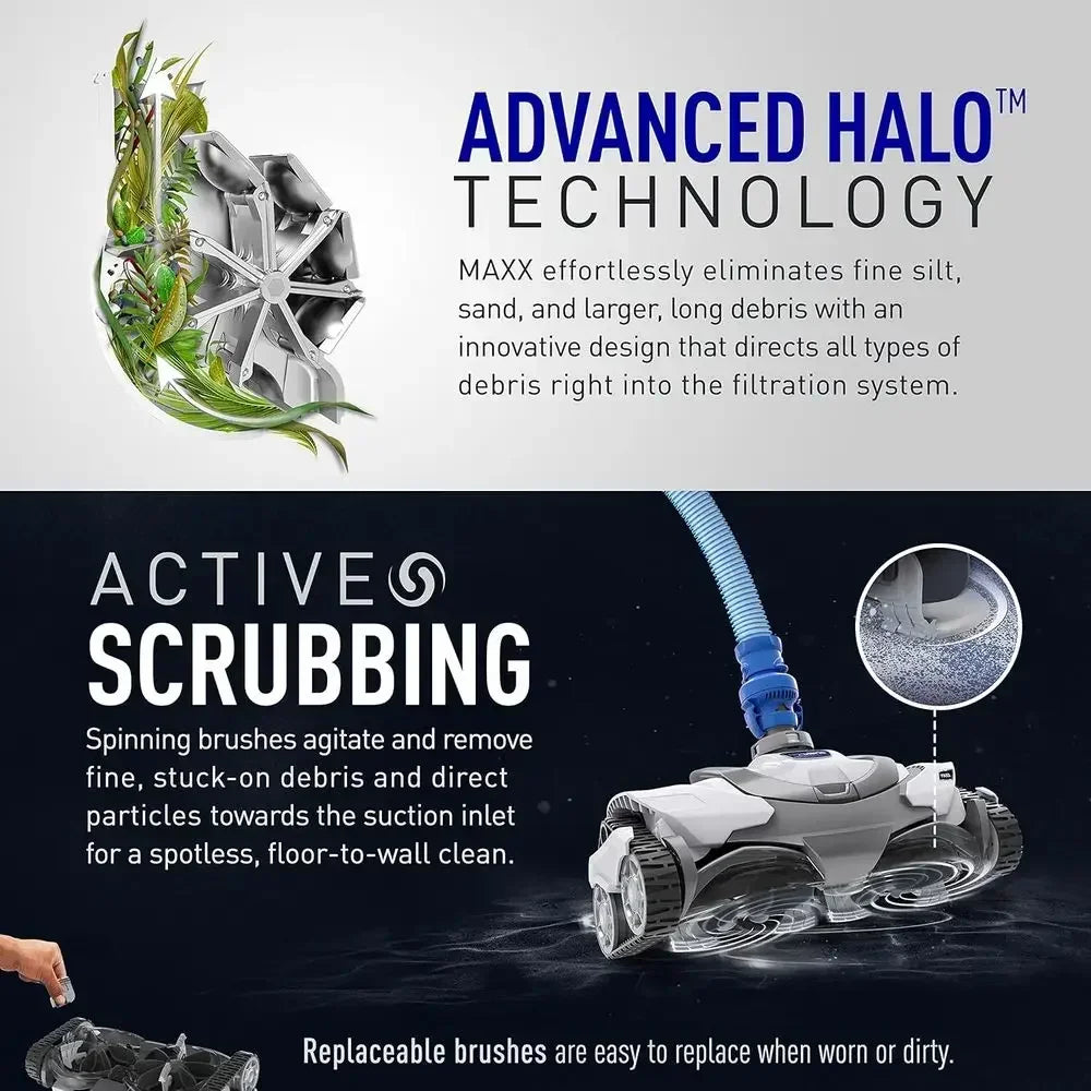 MAXX Premium Suction-Side Automatic Pool Cleaner or All In-Ground Pool Suraces, Smart Navigation, Energy Eicient, HTechnology or