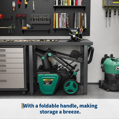 20" Cordless Brushless Snow Blower 2*20V 4.0Ah Batteries 25FT Throw 180° Rotating Chute Dual LED Lights Snow Removal Tool