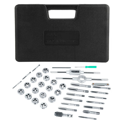 M3- Screw Nut Tap and Die Set with Wrenches and Thread Gauge Heavy Duty Hand Tools Tap and Die Set