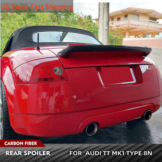 Car Rear Trunk Spoiler Wing for Audi TT Quattro Mk1 Type 8N 1998-2006 Real Carbon Fiber Rear Trunk Racing Spoiler Wing Lip
