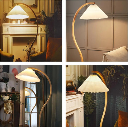 TIRAMISUBEST Vintage 59" Arched LED Floor Lamp - Beige