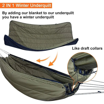 Winter Insulated Hammock Quilt for Outdoor Camping Adventures
