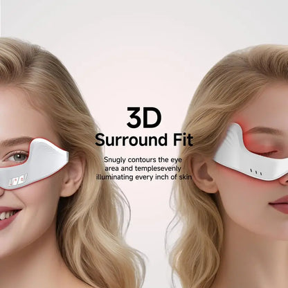 Light Therapy Eye Massager with Microcurrent 3D Contour Design for Dark Circles, Puffiness, Eye Bags amp Wrinkles Under Eye Trea