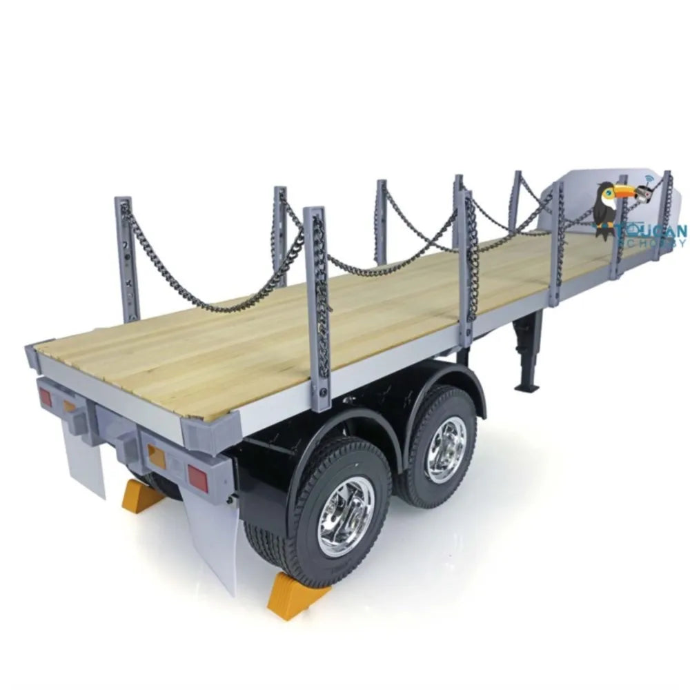 US Stock 1/14 TOUCAN 2Axle RC Tractor Flatbed Semi Trailer Truck for Toys DIY TAMIYA Vehicle Model Custom Builders Hobbyists