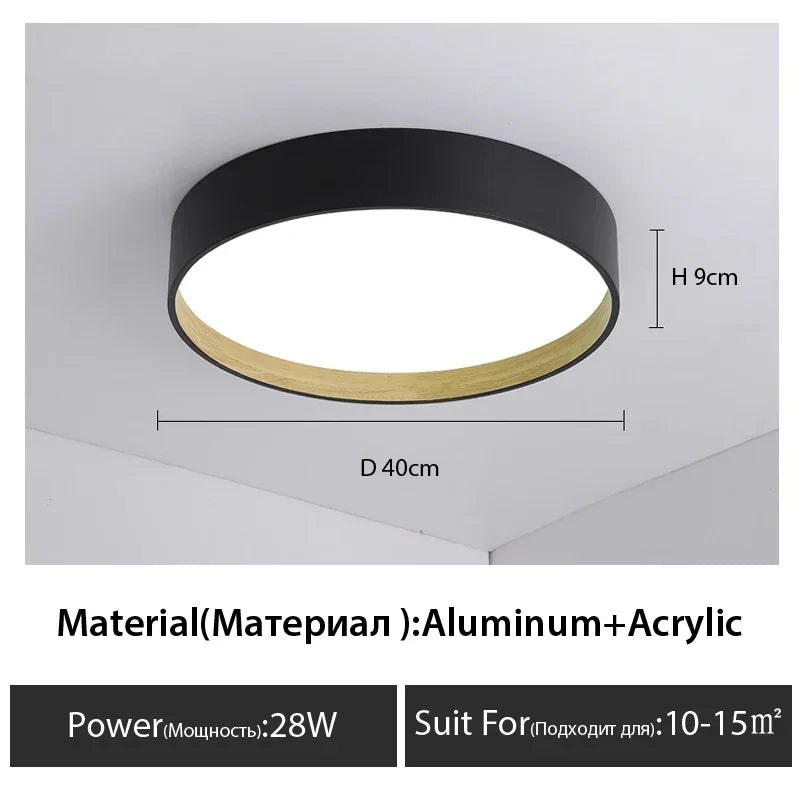 Modern Minimalist Circular LED Ceiling Light Living Room Bedroom Study Pendant Lamp Creative Interior Decor Lighting Fixtures