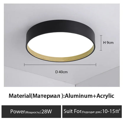 Modern Minimalist Circular LED Ceiling Light Living Room Bedroom Study Pendant Lamp Creative Interior Decor Lighting Fixtures