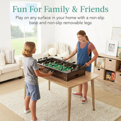 Tabletop Foosball Table, Compact Mini Arcade Table Hand Soccer for Kids and Adults, Home, Game Room with 2 Balls