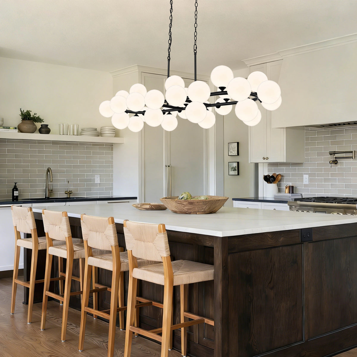 Bubble Chandelier Glass Globe Modern Chandelier Sputnik Chandelier Linear Chandeliers Kitchen Chandelier Mid Century Modern Chandelier For Dining Living Room Kitchen Home Decor Lighting