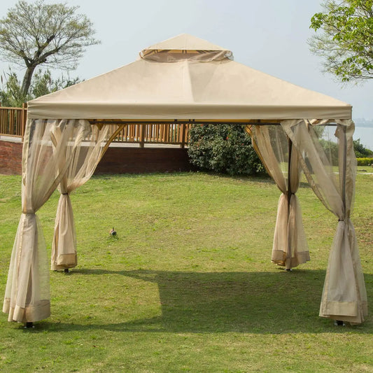 10' x10' Gazebo Canopy Soft Top Outdoor Patio Gazebo Tent Garden Canopy for Your Yard, Patio, Garden, Outdoor or, Customized