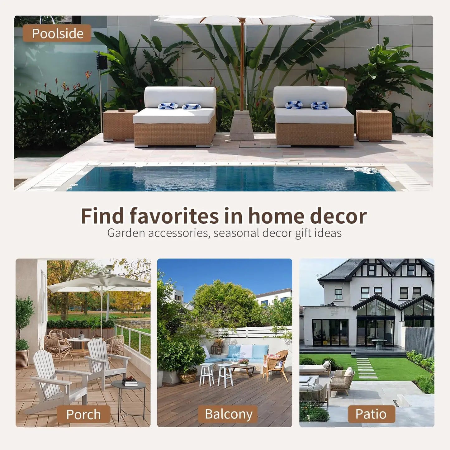 Outdoor Patio Furniture Set with Loveseats and Coffee Table, PE Rattan for Indoor Outdoor Use, Khaki Cushions, 4-Piece