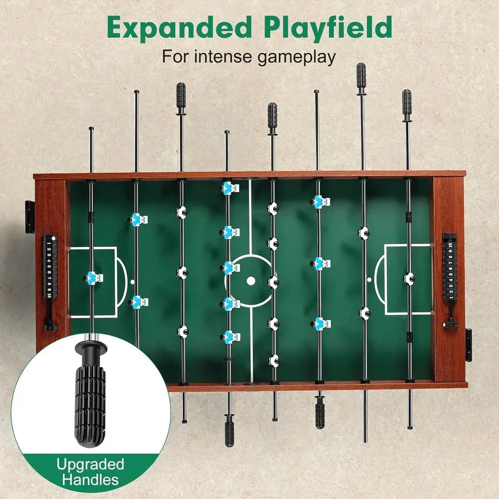48in Competition-Sized Game Table for Home & Game Room – Includes 2 Balls & 2 Cup Holders – Classic Indoor Soccer Game