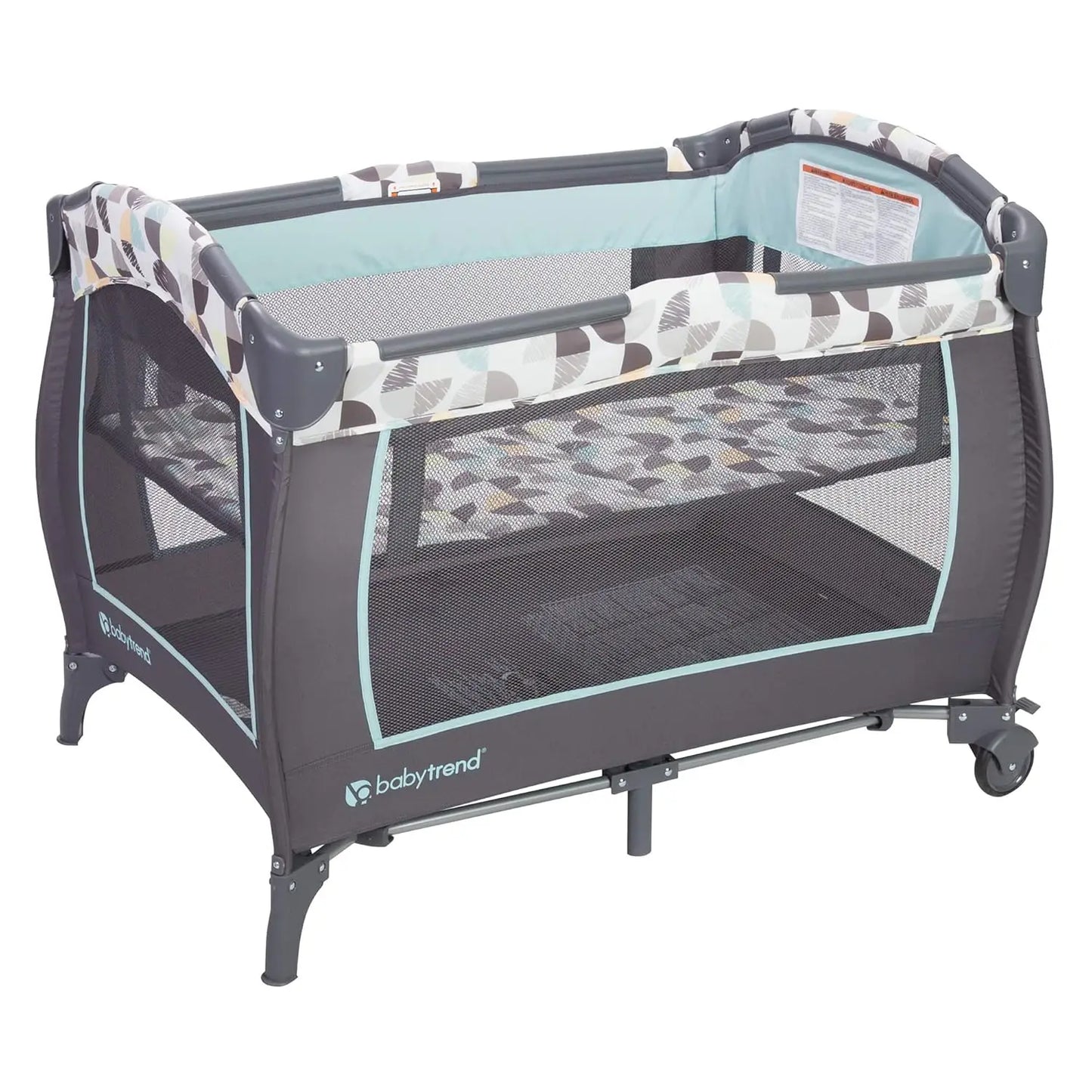 Portable Playard with Bassinet, Changing Table & Storage Organizer - Foldable Travel Crib for Babies and Toddlers