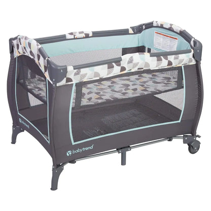 Portable Playard with Bassinet, Changing Table & Storage Organizer - Foldable Travel Crib for Babies and Toddlers