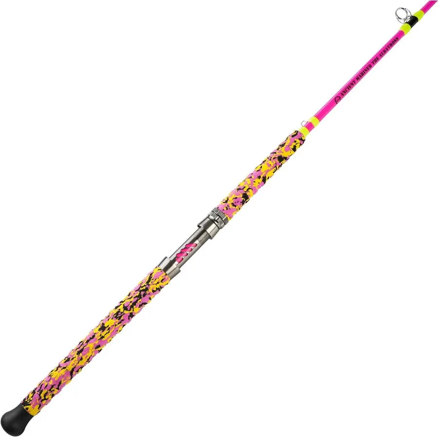 Catfish Fishing Rods 7'6 OnePiece Glow with Black Light for Nighttime Catfishing Casting Rod Medium Heavy Power