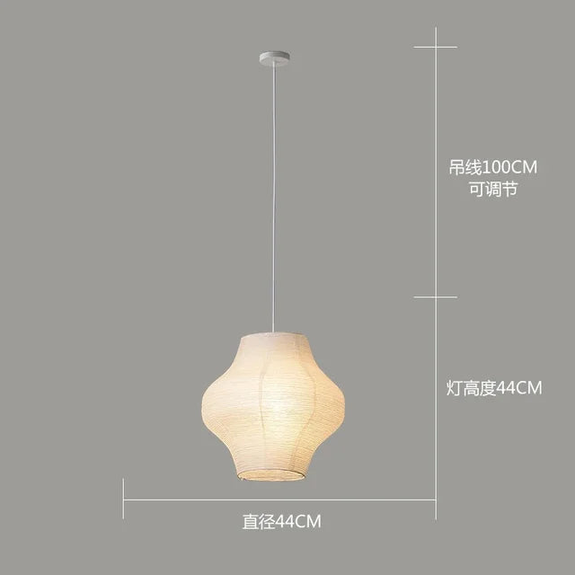 Janpanese Akari Rice Paper Lamp Modern Noguchi Yong Pendant Lamp Living Room Bedroom Corner Designer Light  Room Decor