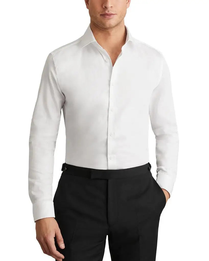 REISS | Remote Regular Fit Satin Cotton Shirt