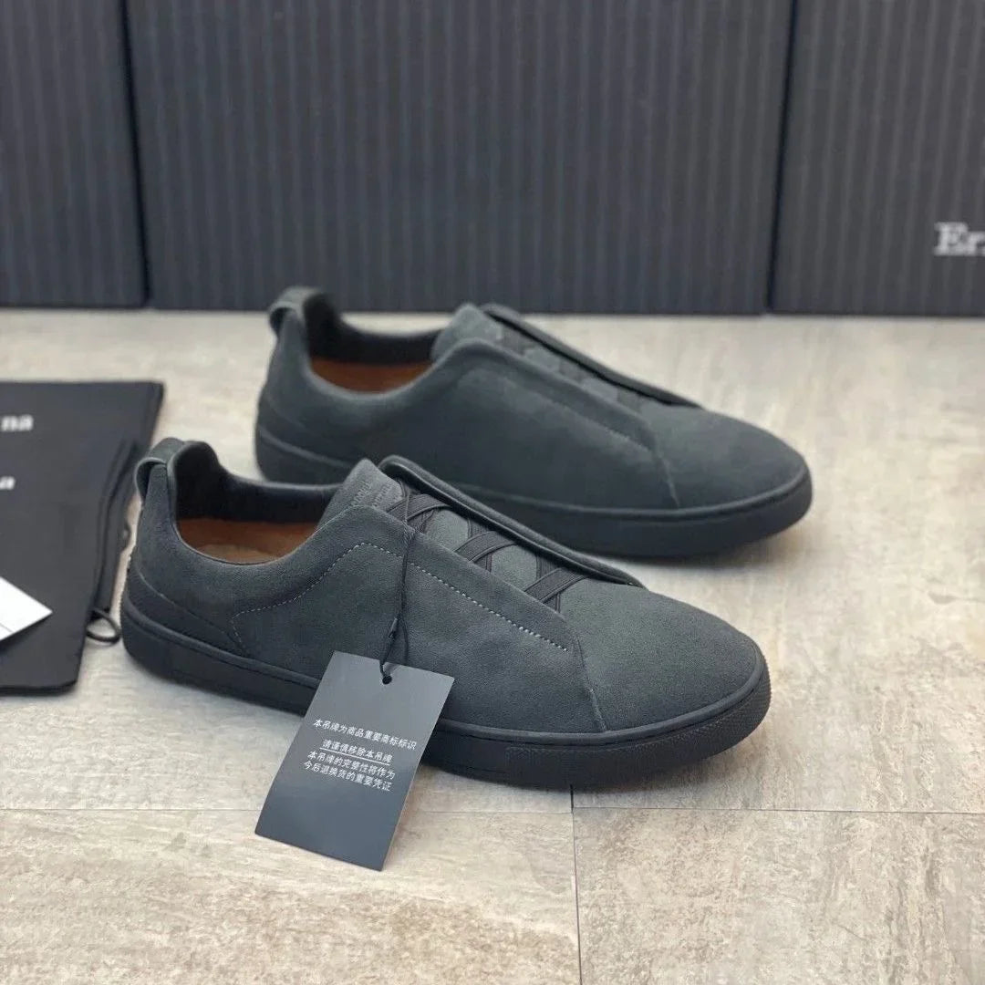 2025 Zegnss Dress Shoes Designer Shoes Men Ermenegildos Zegnbs Soft Business Casual Party Quality Leather Chunky Sneakers
