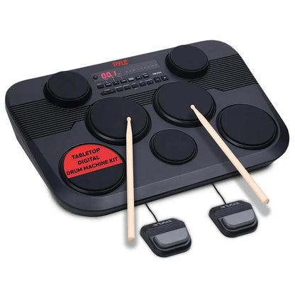 Electronic Drum Set, 7 Pads, 273 Sounds, USB/Headphone Outputs, MIDI/AUX Inputs