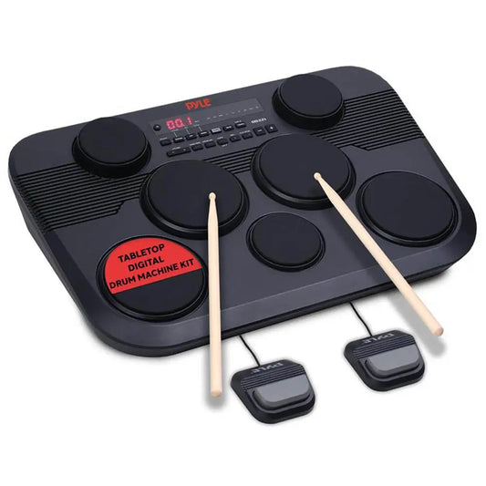 Electronic Drum Set, 7 Pads, 273 Sounds, USB/Headphone Outputs, MIDI/AUX Inputs