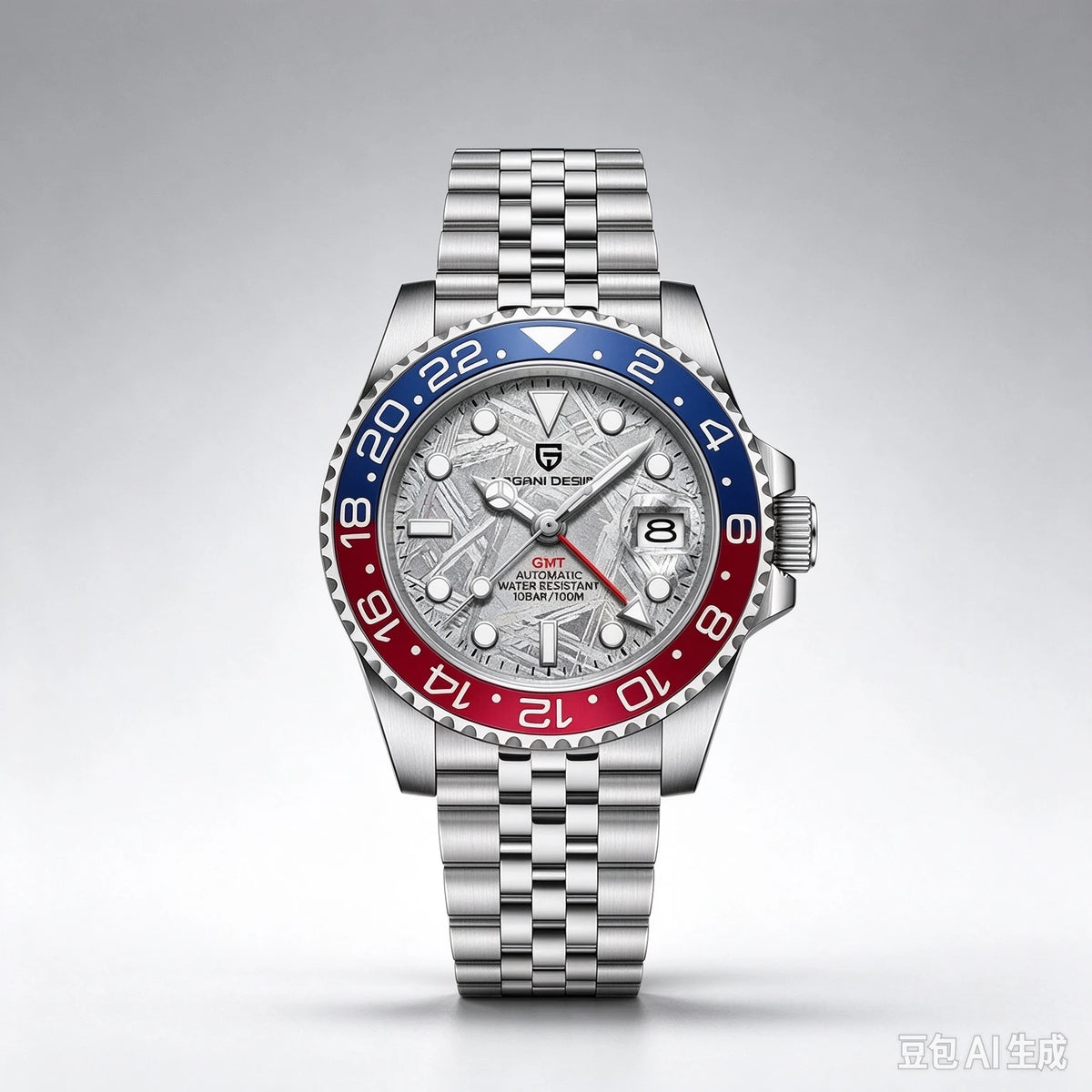 2026 PAGANI DESIGN V2 40MM Pepsi Meteorite Dial Men Mechanical Watch 100M Waterproof Jubilee Watch Strap Sapphire Glass Stainless Steel Automatic Watch for Men Gift Watch