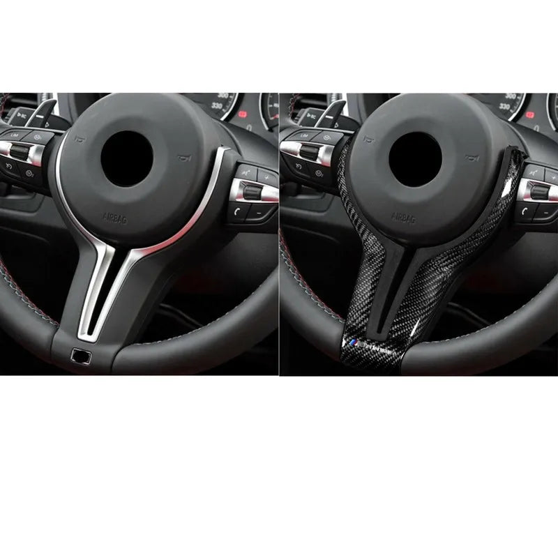 Pangolin Suede Carbon Fiber Steering Wheel Trim Replace Fit For BMW M2 M3 M4 M5 M6 X5M Car Interior Parts